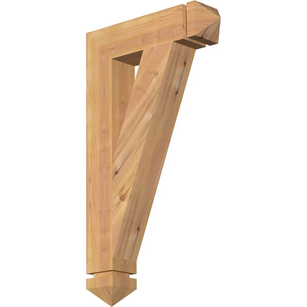 Ekena Millwork Traditional Arts & Crafts Smooth Bracket, Western Red Cedar, 3 1/2"W x 16"D x 28"H BKT04X16X28TRA03SWR - main